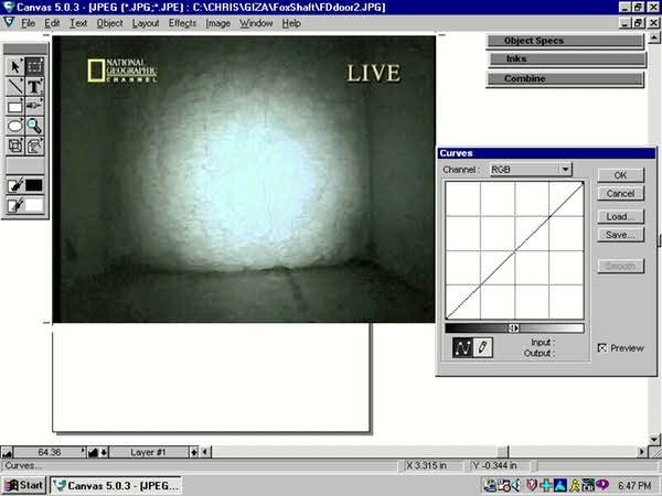 Screen capture from live broadcast