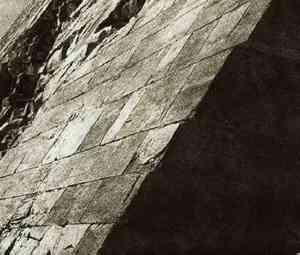 The pyramid of Dashur showing casing stones