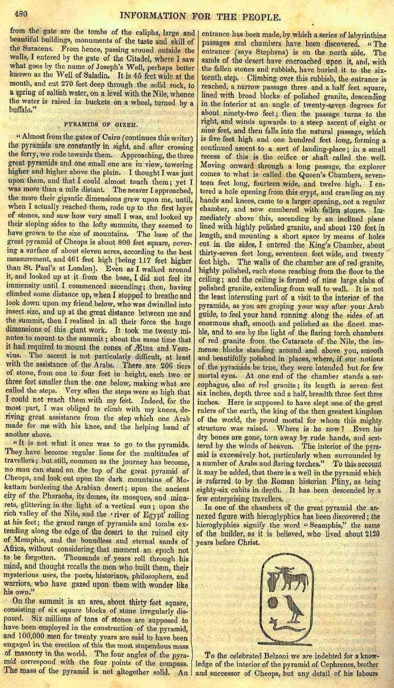 Chamber's Encyclopedia 1847
