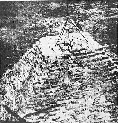 From an old Italian newspaper showing the Summit from a Helicopter