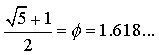 Golden Ratio equation