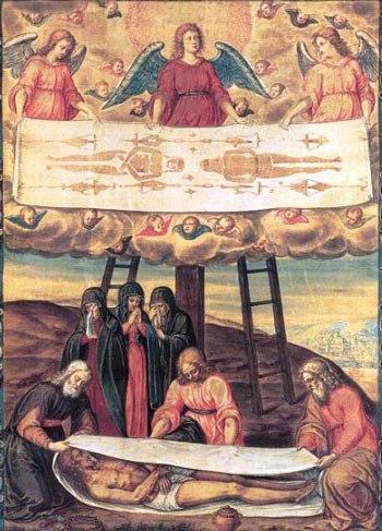 17th century painting of the Shroud wrapping