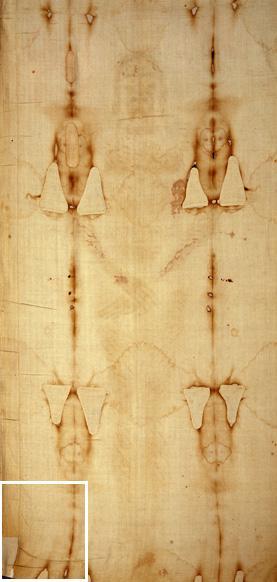 Area of the Shroud where C14 sample was removed