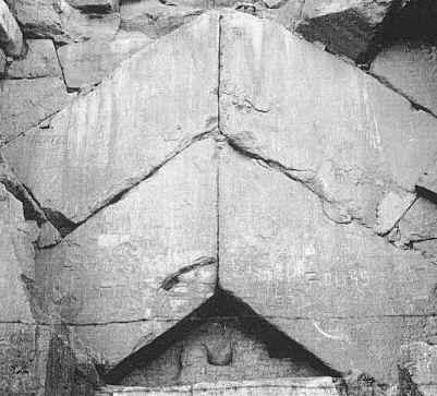 Angle blocks over entrance
