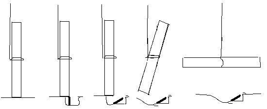Diagram showing the raising by lowering method