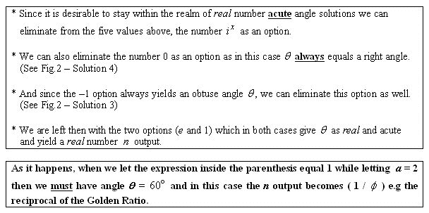Section 3 Equation 15 - Solution table